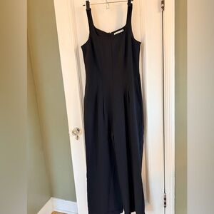 Abercrombie & Fitch Corset Square neck Jumpsuit in Black Med Tall